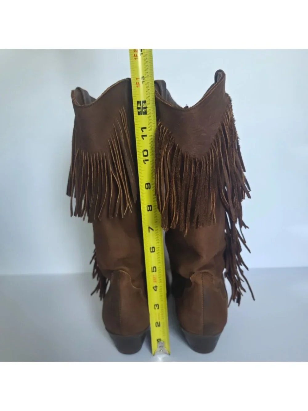 Dingo Brown Festival Leather Fringe Western Cowboy Boot Made in Mexico Womens 10